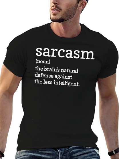 Sarcasm Definition Graphic T-Shirt - Black