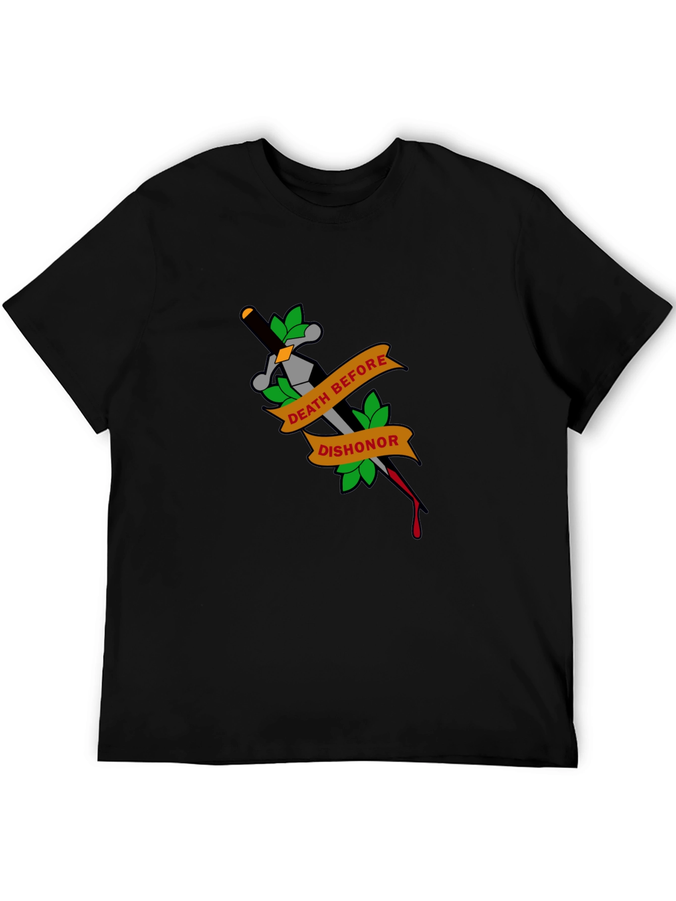 Death Before Dishonor Tattoo Style Graphic Tee