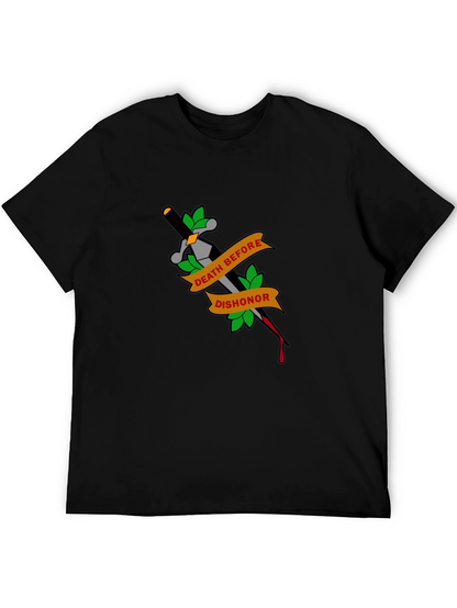 Death Before Dishonor Tattoo Style Graphic Tee