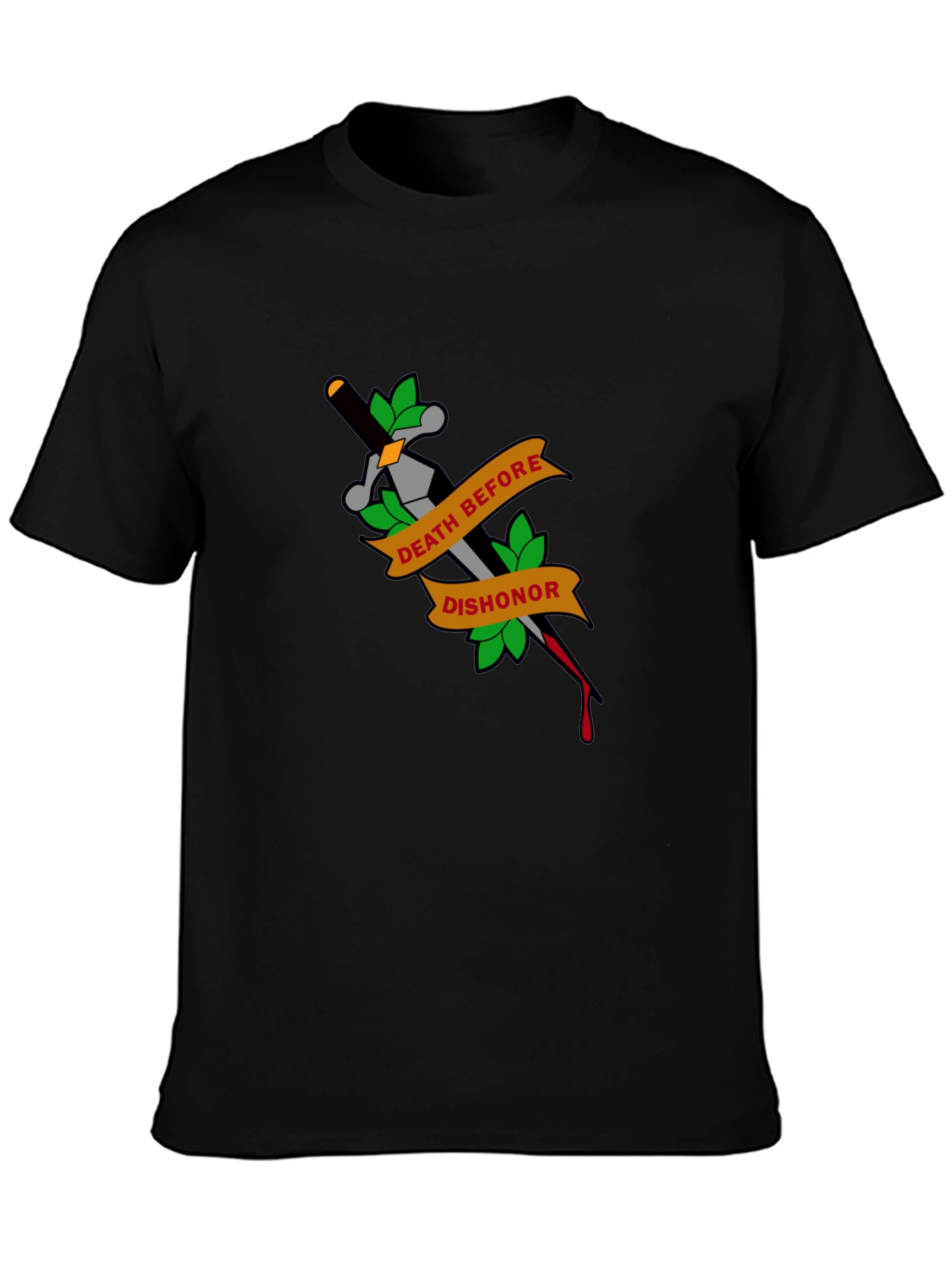 Death Before Dishonor Tattoo Style Graphic Tee