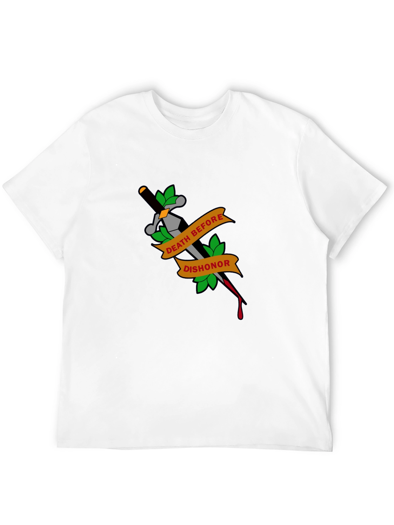 Death Before Dishonor Tattoo Style Graphic Tee