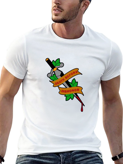 Death Before Dishonor Tattoo Style Graphic Tee