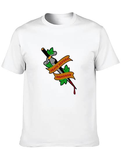 Death Before Dishonor Tattoo Style Graphic Tee