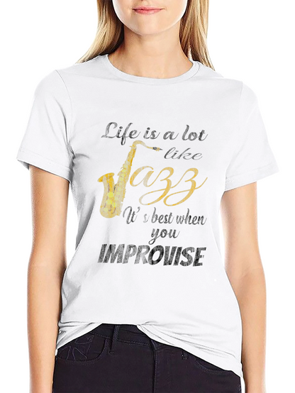 Jazz Life Graphic T-Shirt - Improvise Style