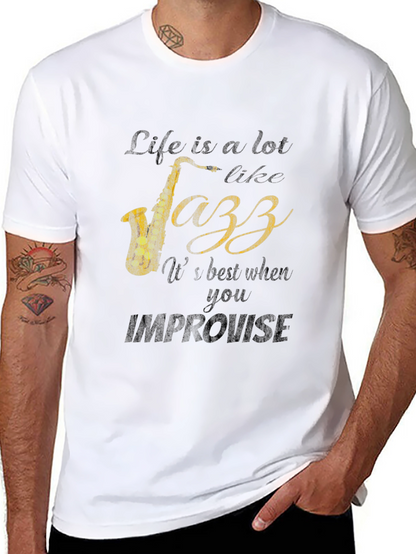Jazz Life Graphic T-Shirt - Improvise Style