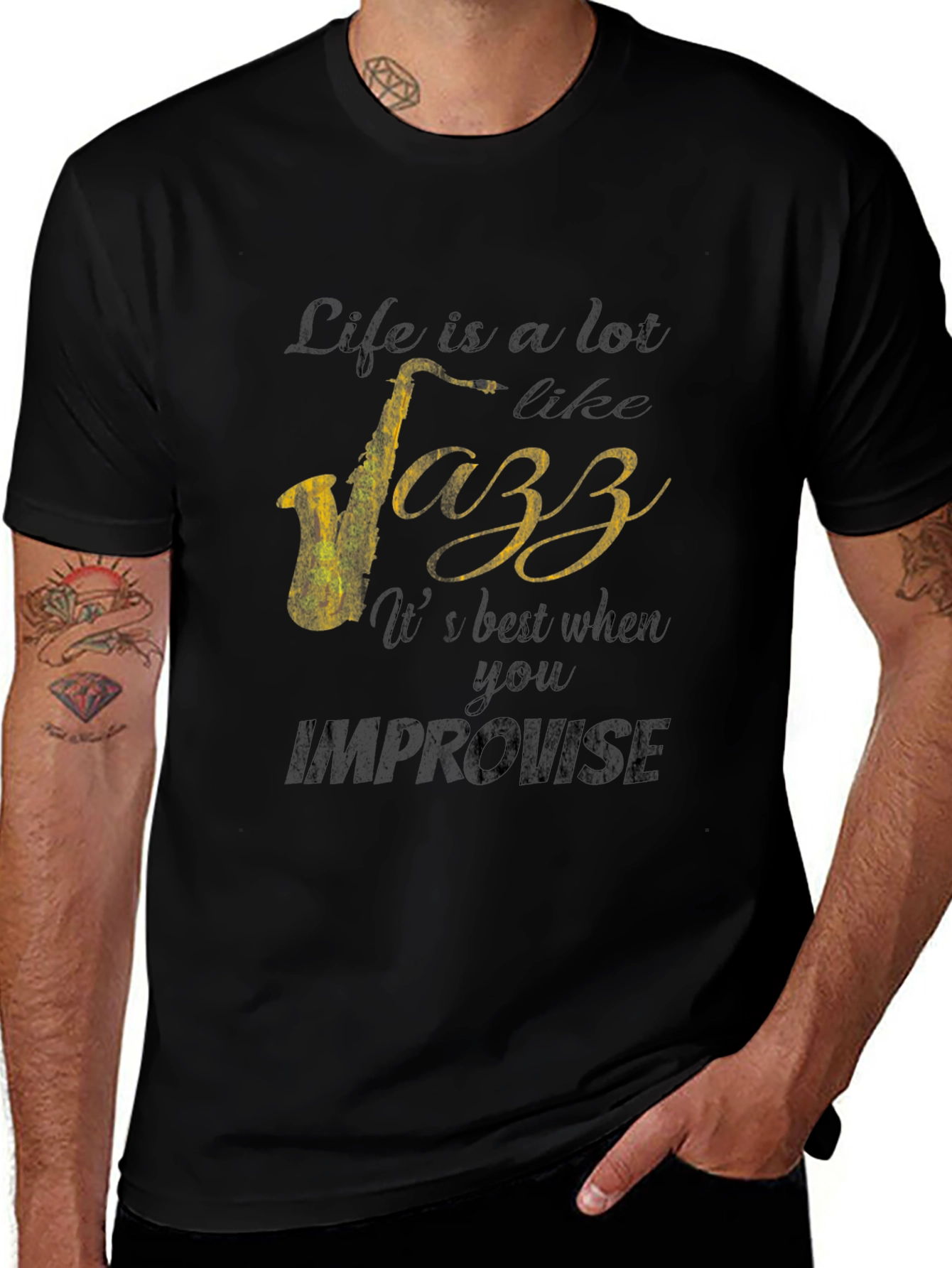 Jazz Life Graphic T-Shirt - Improvise Style