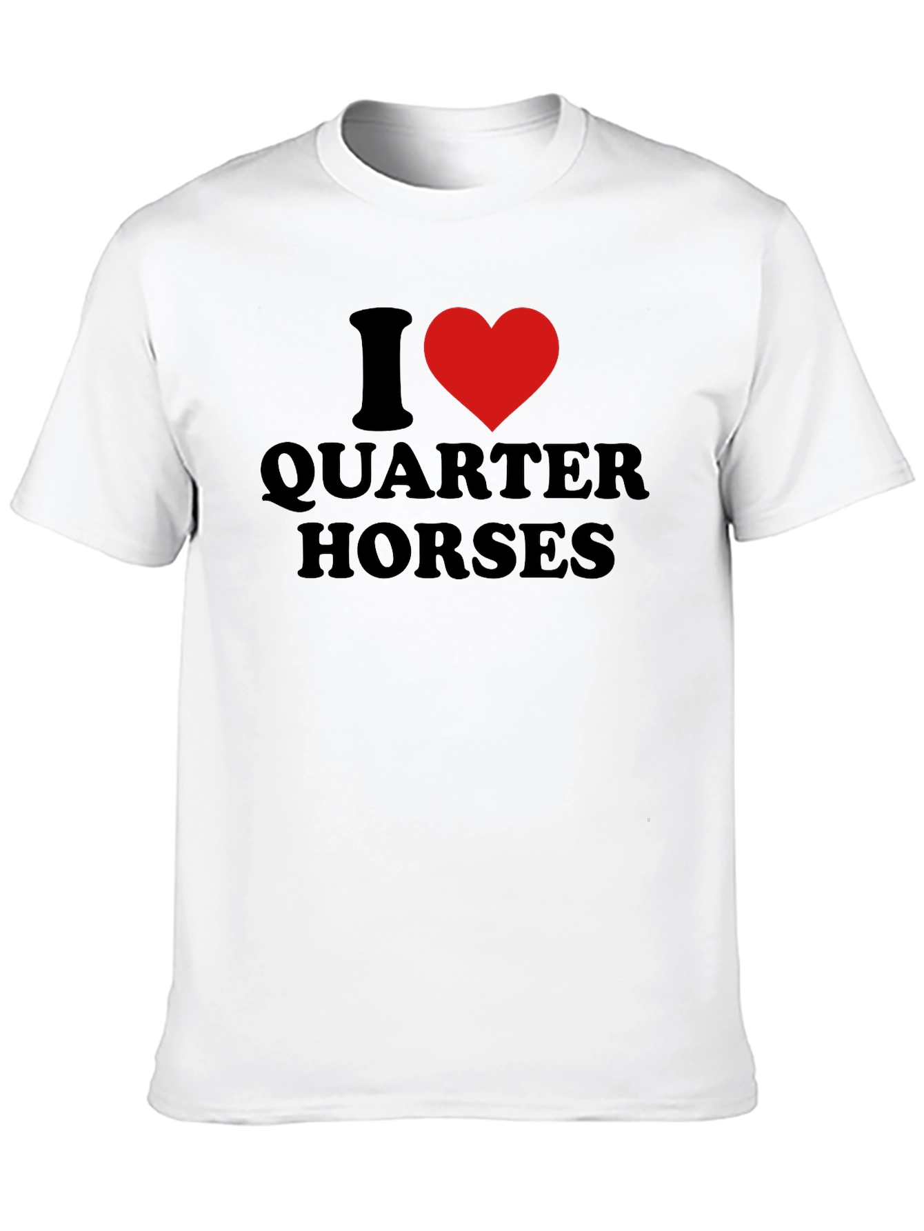 I Heart Quarter Horses Black Graphic T-Shirt