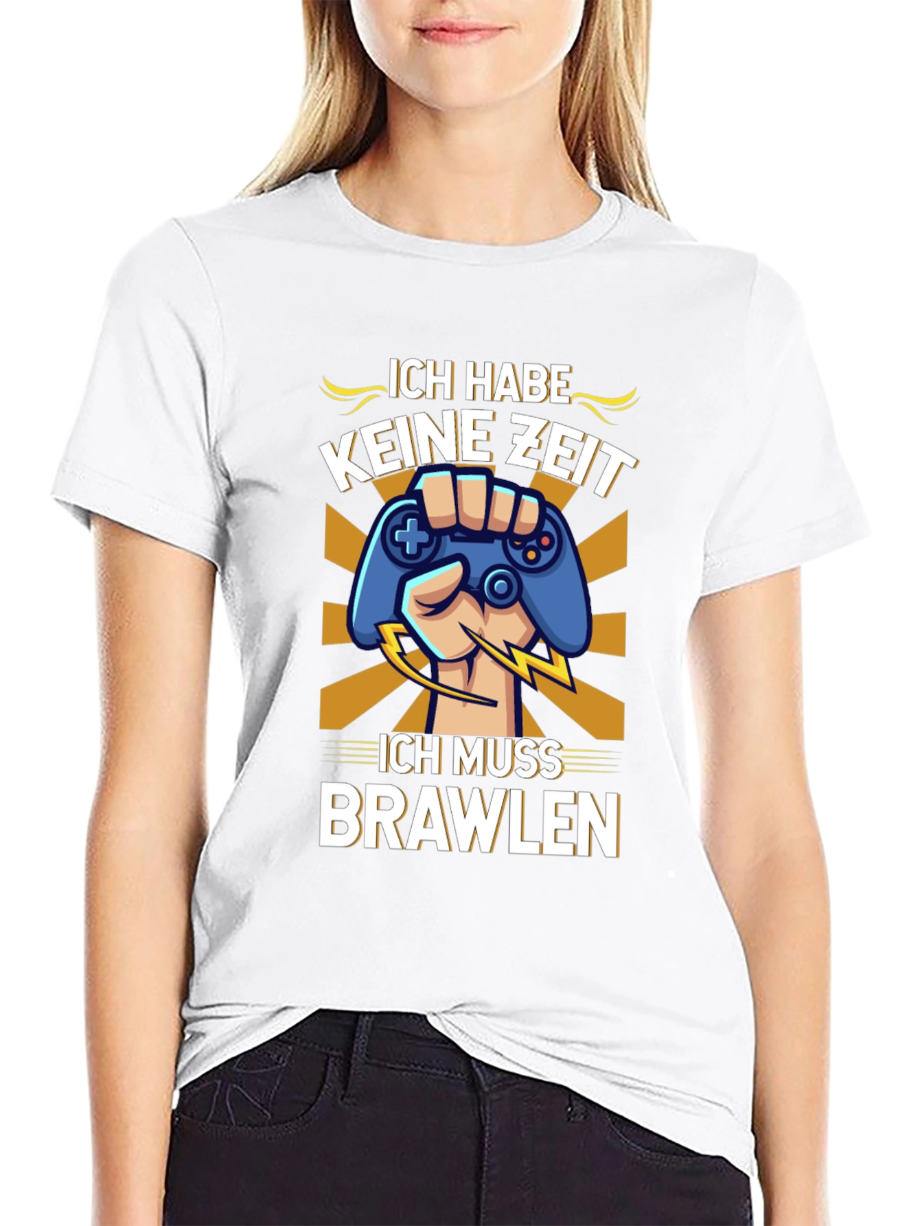 Ich Muss Brawlen Gamer T-Shirt - Black