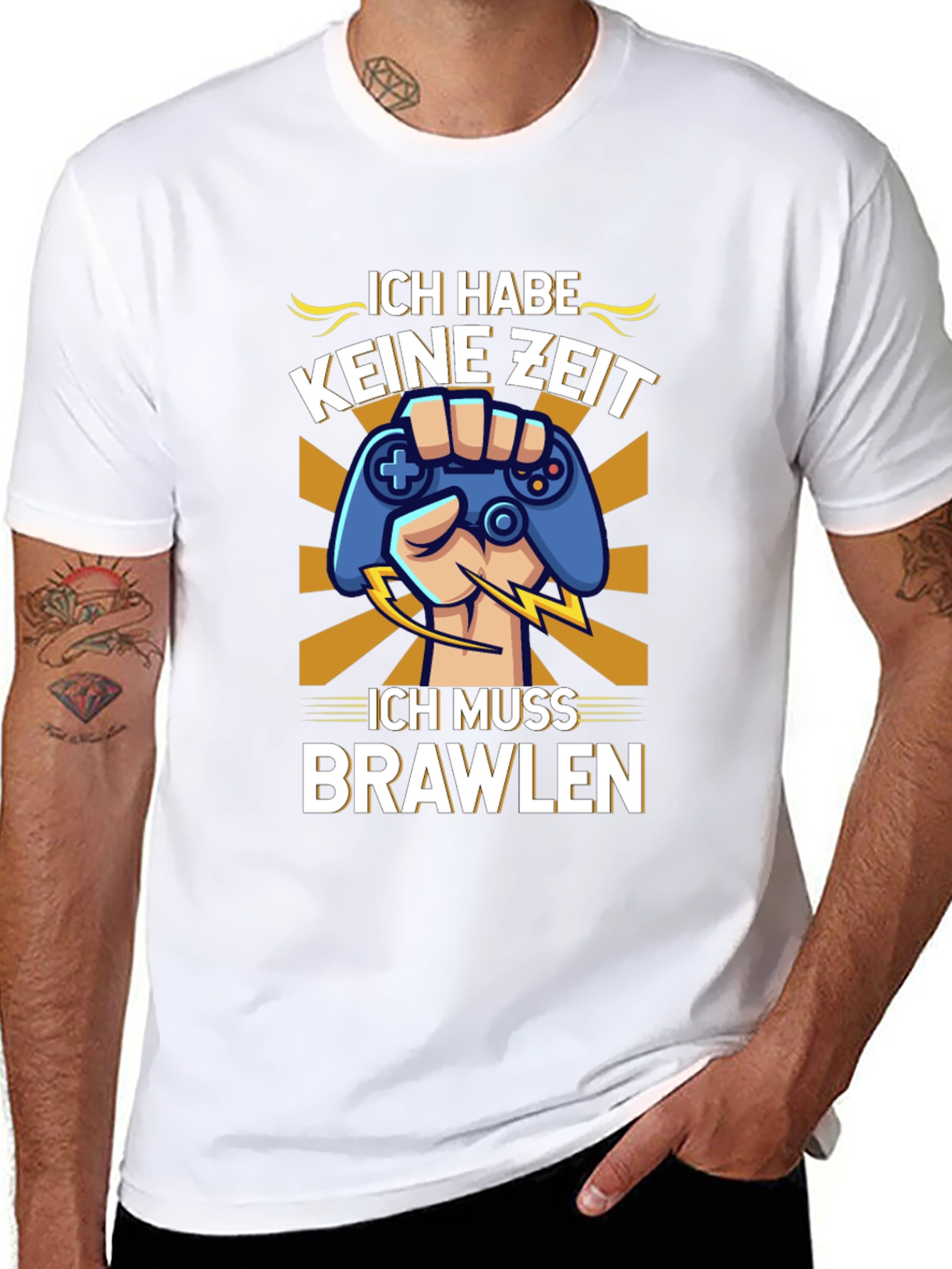 Ich Muss Brawlen Gamer T-Shirt - Black