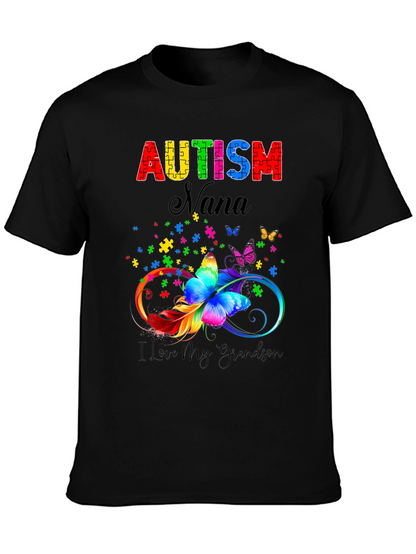 Autism Nana T-Shirt - I Love My Grandson