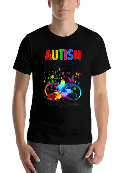 Autism Nana T-Shirt - I Love My Grandson