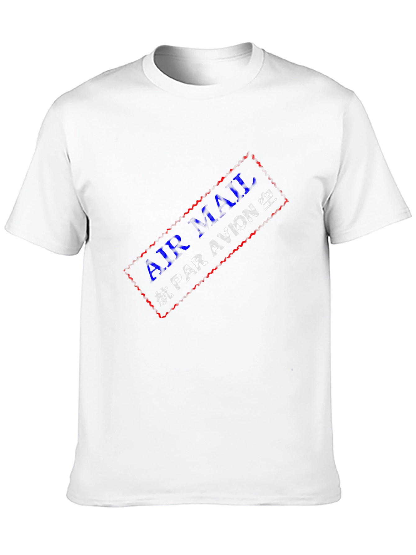 Air Mail Par Avion Graphic Black T-Shirt