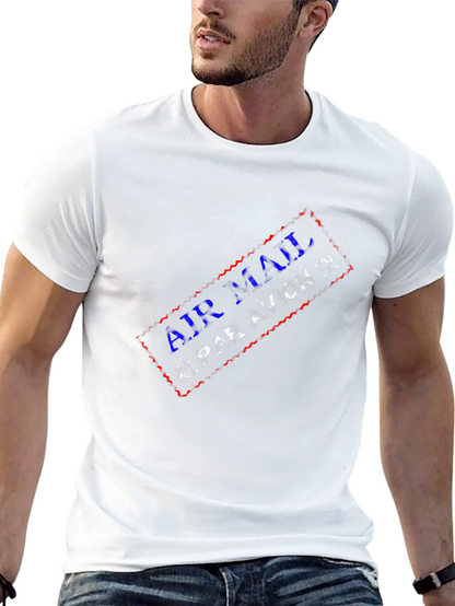 Air Mail Par Avion Graphic Black T-Shirt