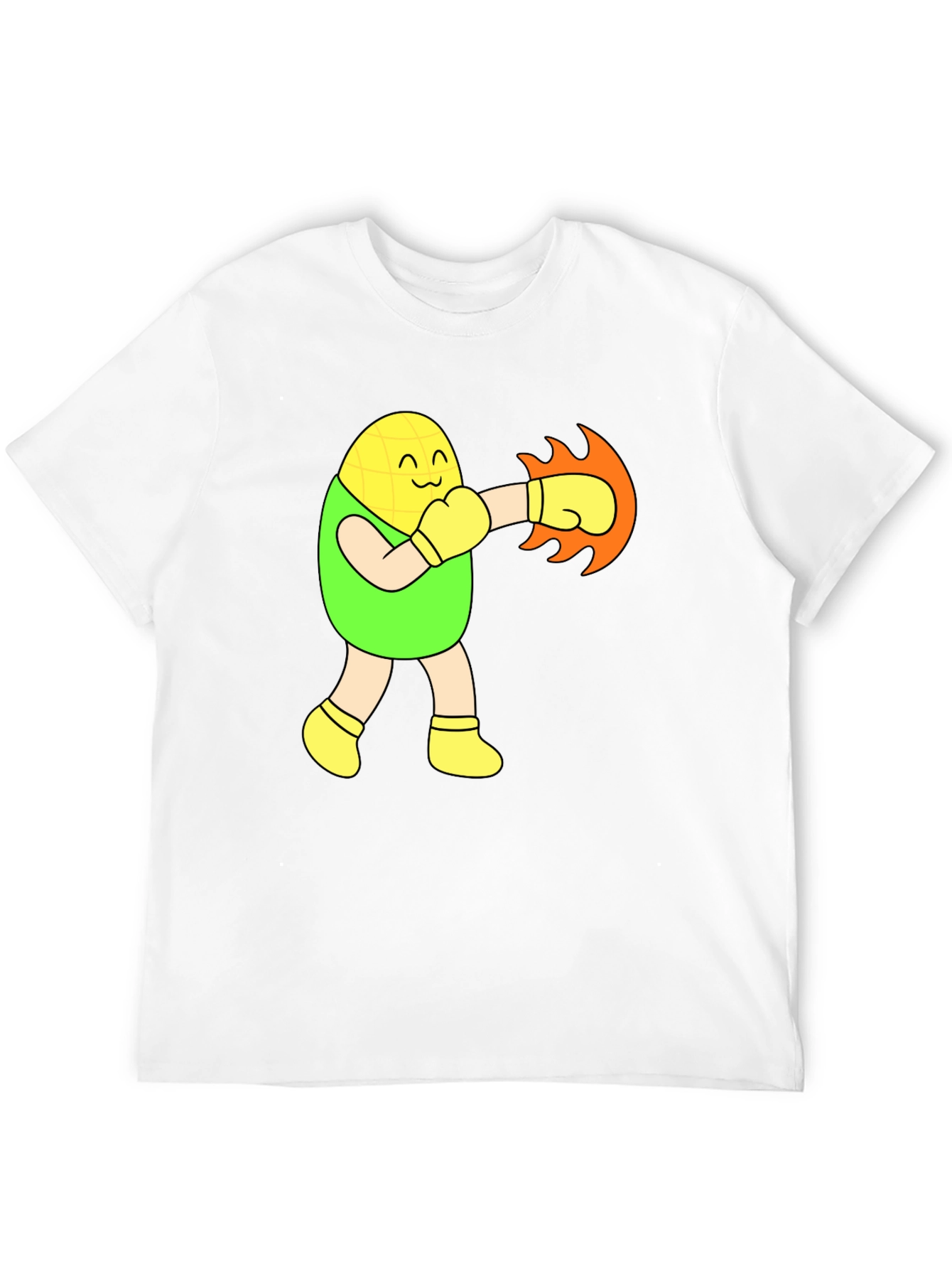 Funny Corn Boxer Black T-Shirt