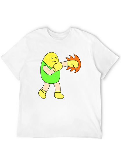 Funny Corn Boxer Black T-Shirt