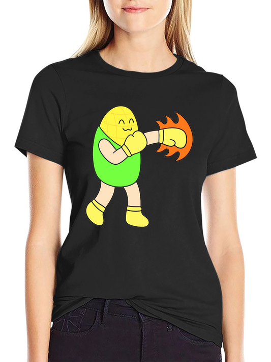 Funny Corn Boxer Black T-Shirt
