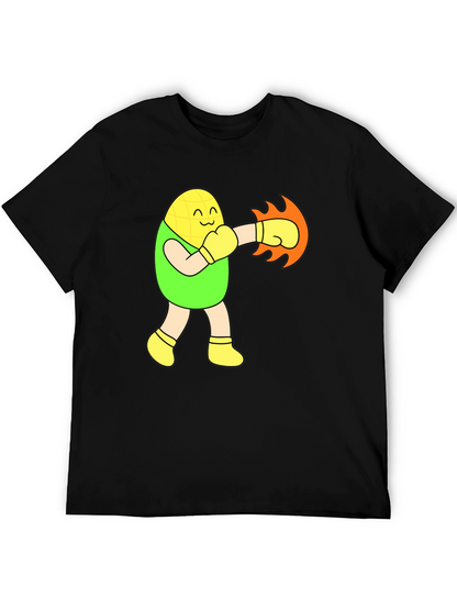 Funny Corn Boxer Black T-Shirt