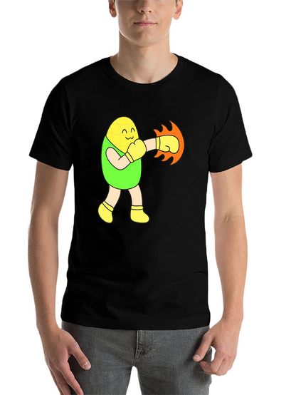 Funny Corn Boxer Black T-Shirt
