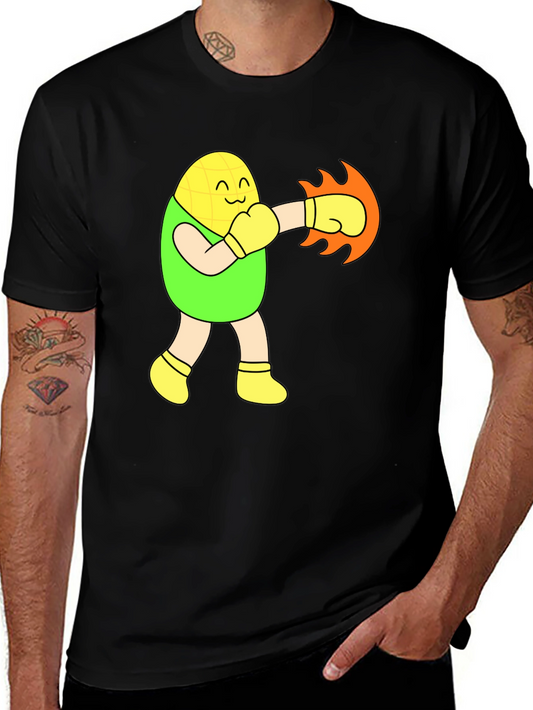 Funny Corn Boxer Black T-Shirt