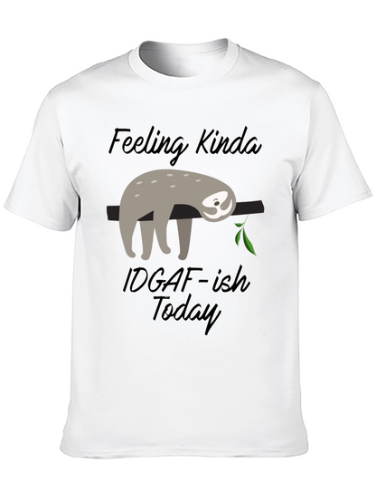 Sloth Graphic Tee: Feeling Kinda IDGAF-ish Today