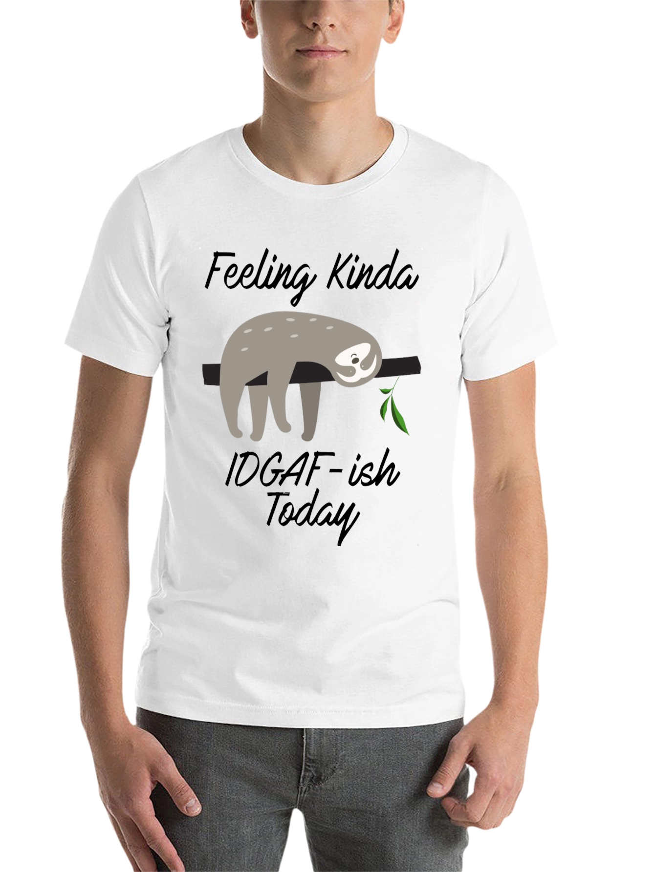 Sloth Graphic Tee: Feeling Kinda IDGAF-ish Today