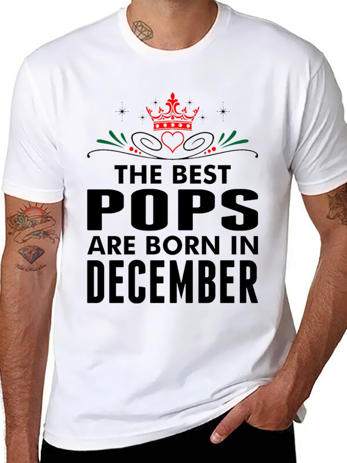 Best Pops Born in December - Graphic T-Shirt