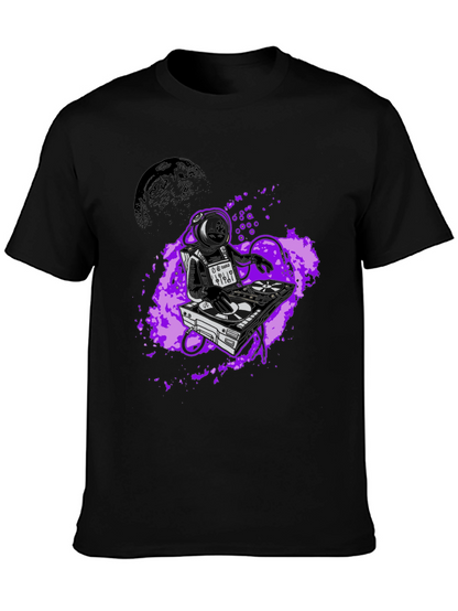 DJ Astronaut Graphic Tee - Space Beats T-Shirt