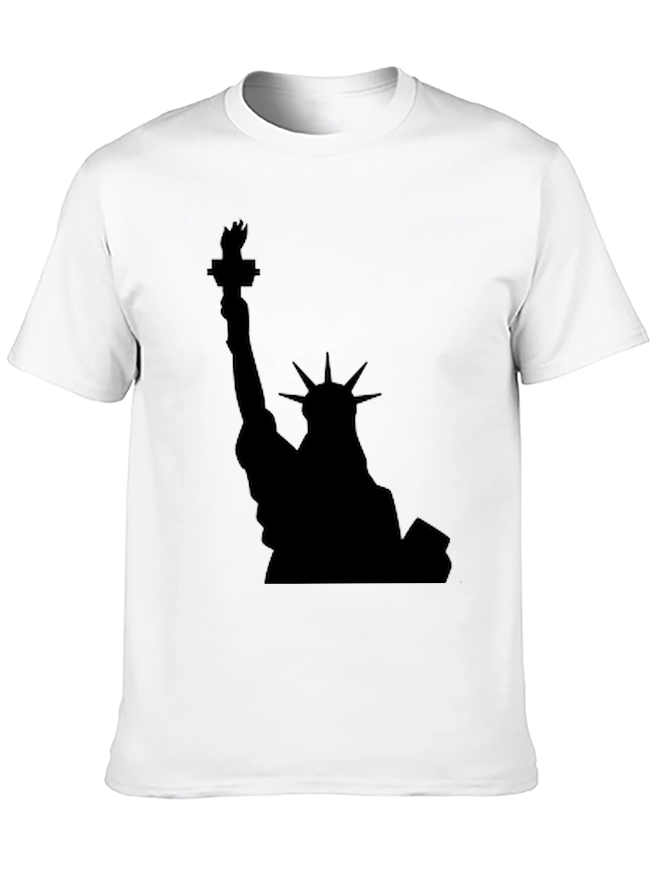 Statue of Liberty Black Graphic Tee - Patriotic Style