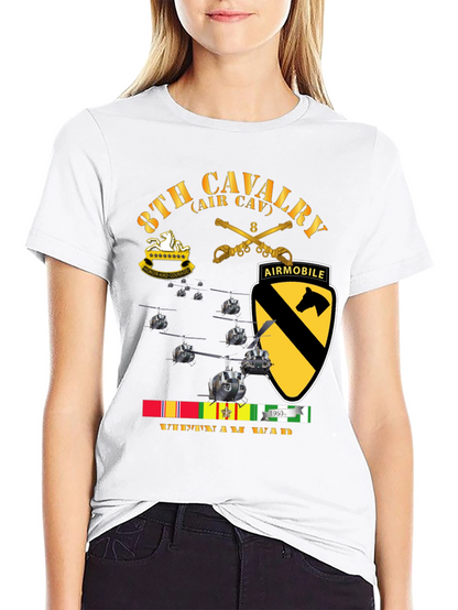 8th Cavalry Vietnam War T-Shirt Air Mobile Tee