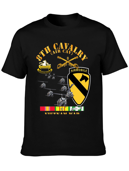 8th Cavalry Vietnam War T-Shirt Air Mobile Tee
