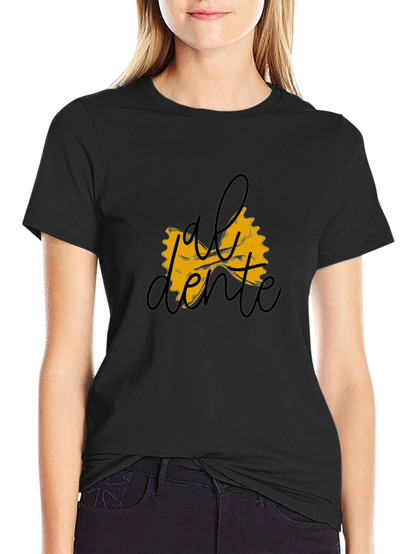 Al Dente Pasta Bowtie Graphic T-Shirt