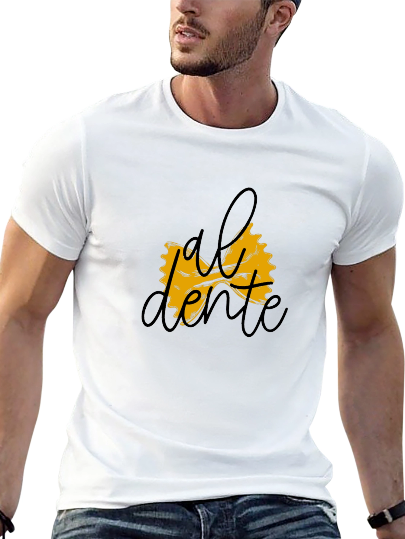 Al Dente Pasta Bowtie Graphic T-Shirt