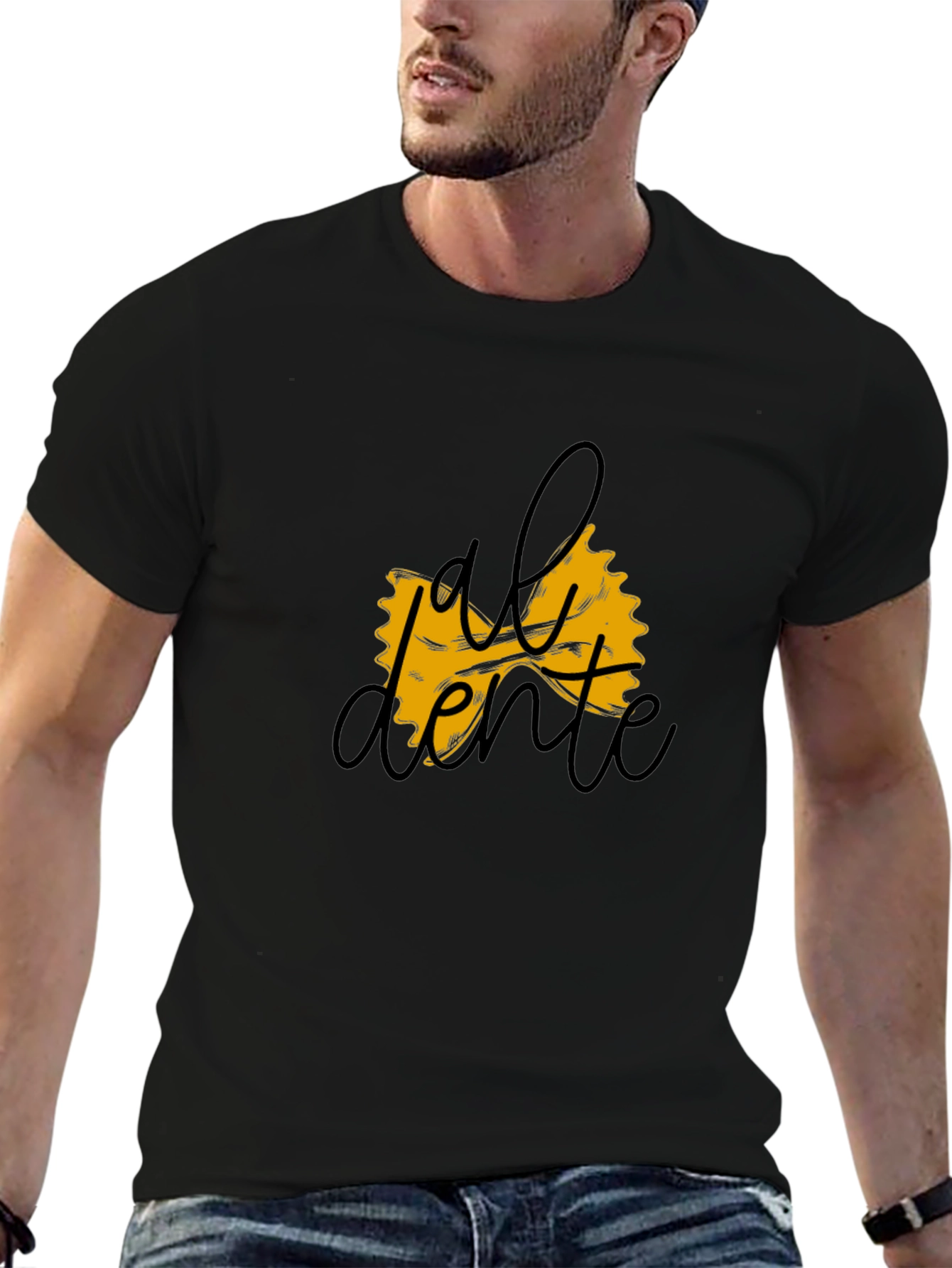 Al Dente Pasta Bowtie Graphic T-Shirt