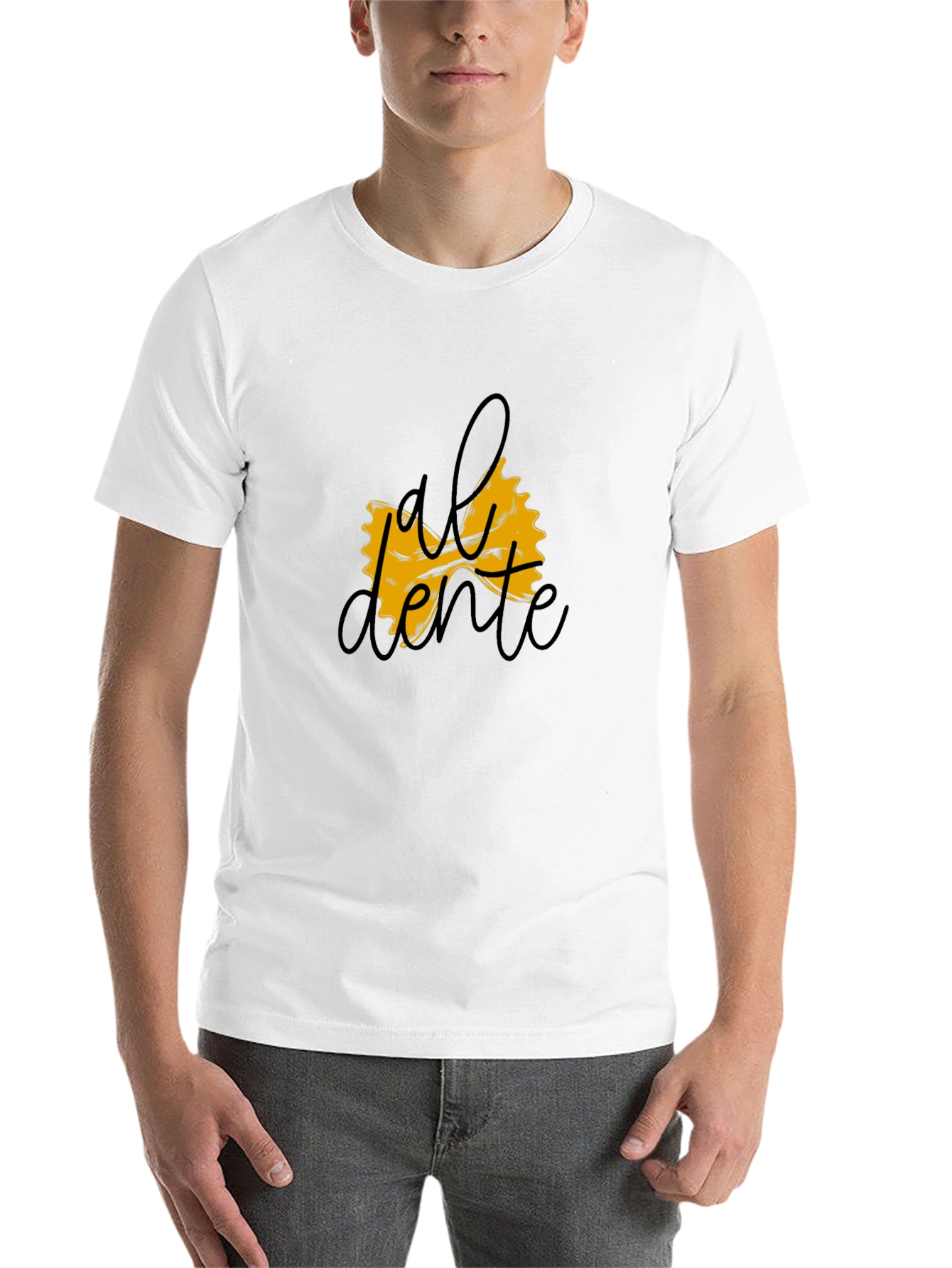 Al Dente Pasta Bowtie Graphic T-Shirt