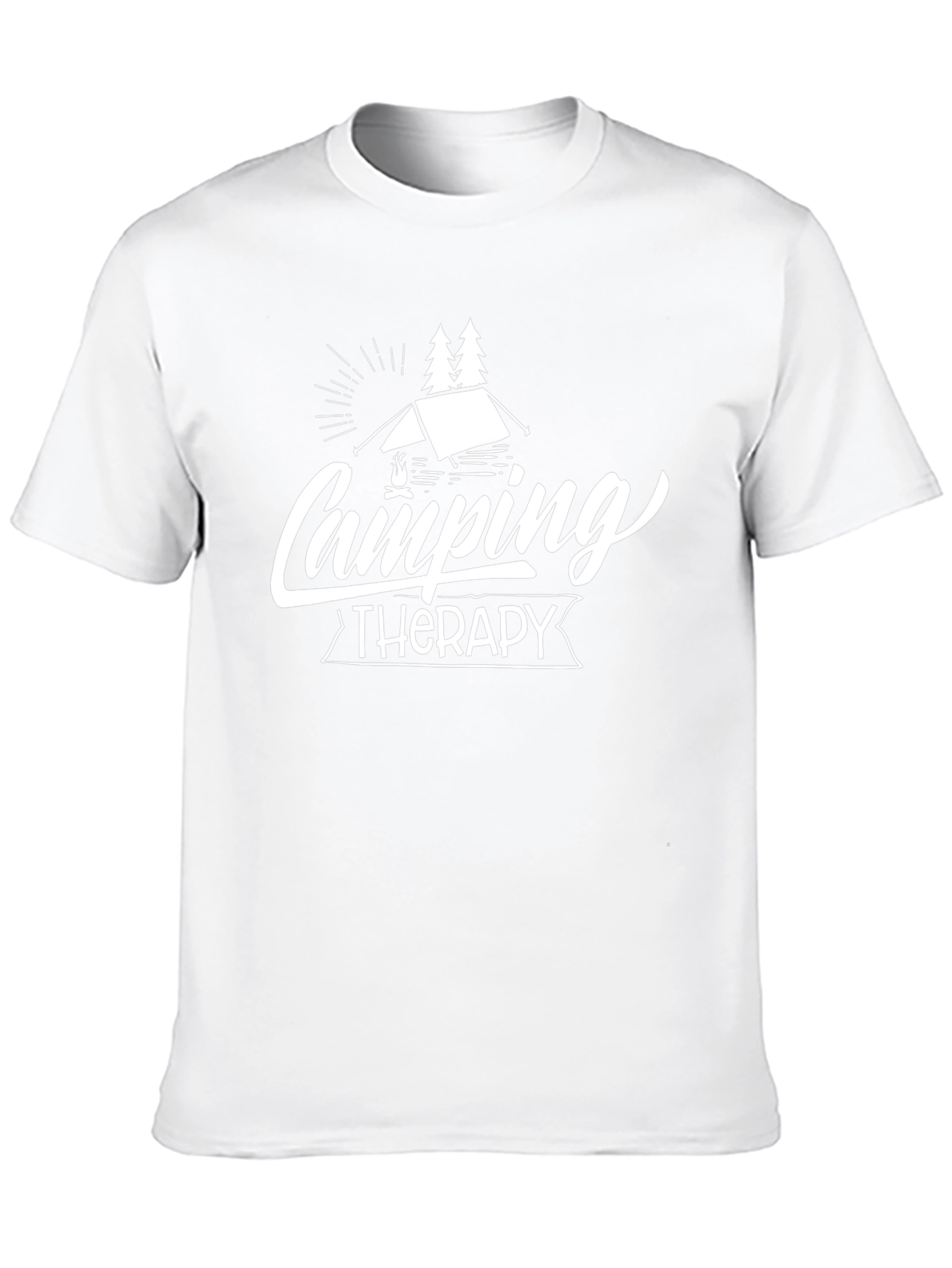 Camping Therapy Black T-Shirt