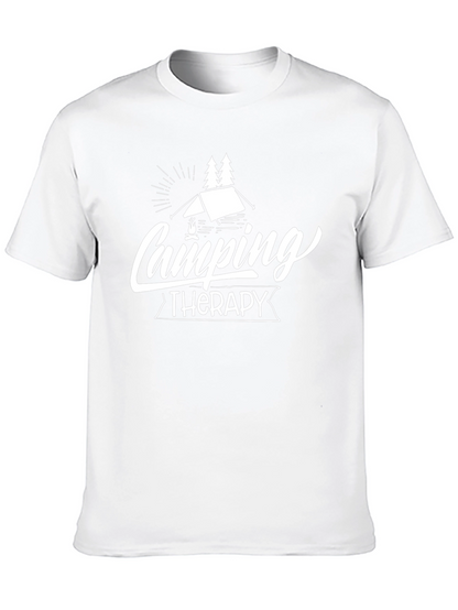 Camping Therapy Black T-Shirt