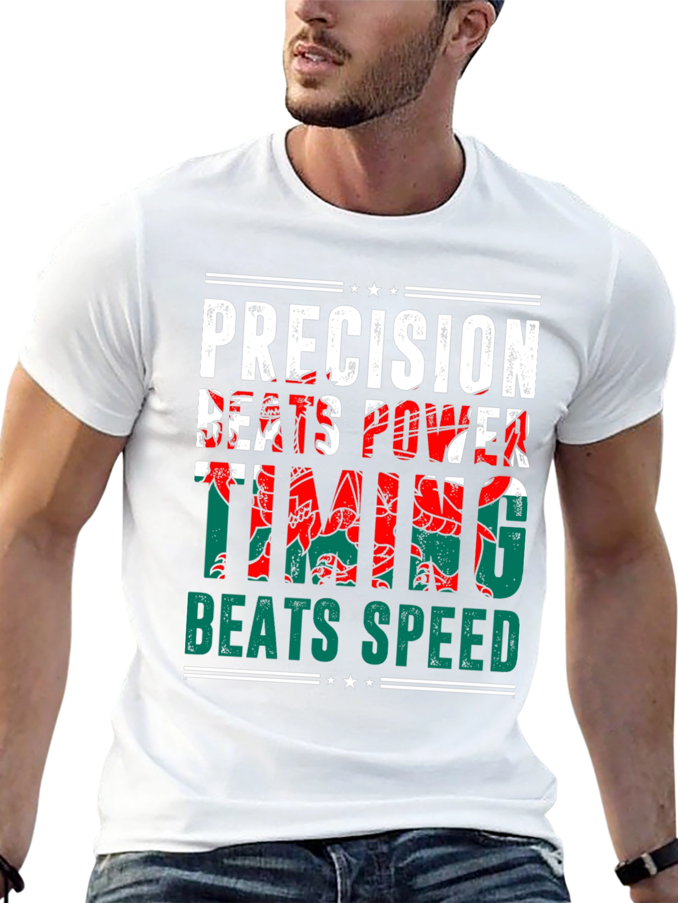 Precision Beats Power Timing Beats Speed Welsh Dragon T-Shirt