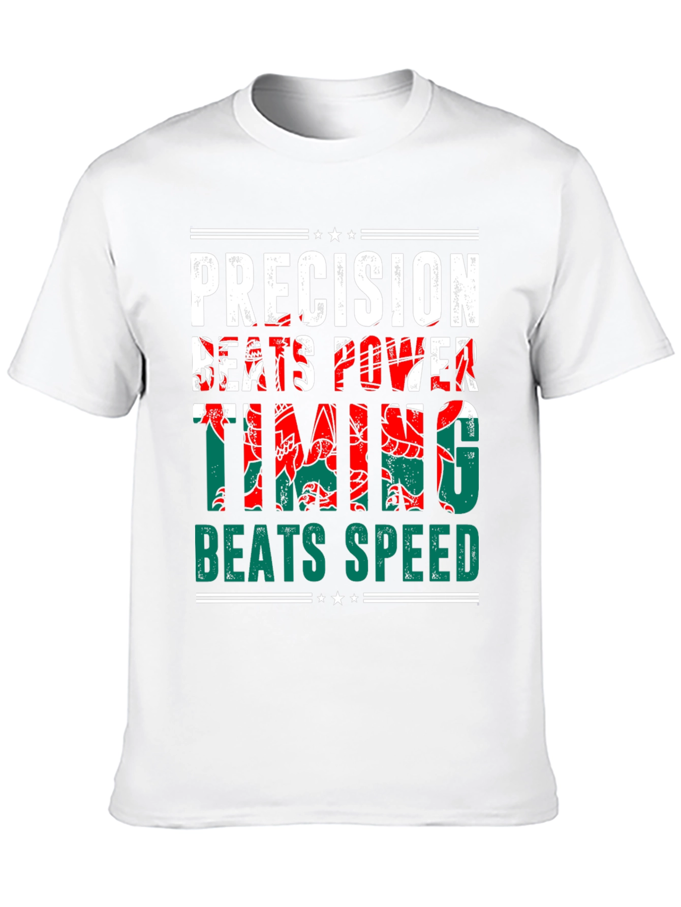 Precision Beats Power Timing Beats Speed Welsh Dragon T-Shirt