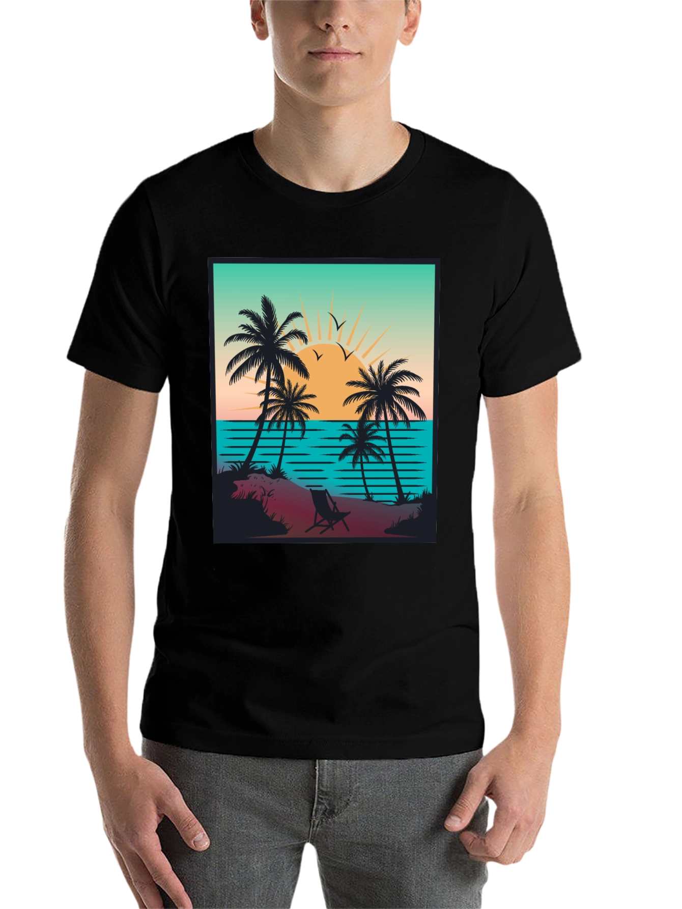 Sunset Beach Graphic Tee - Island Vibes