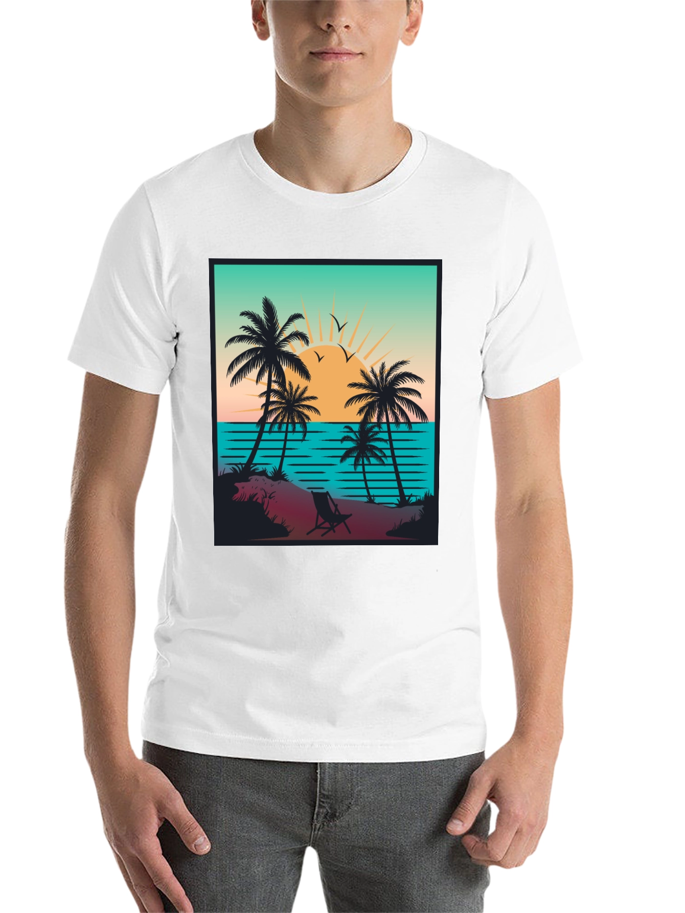 Sunset Beach Graphic Tee - Island Vibes