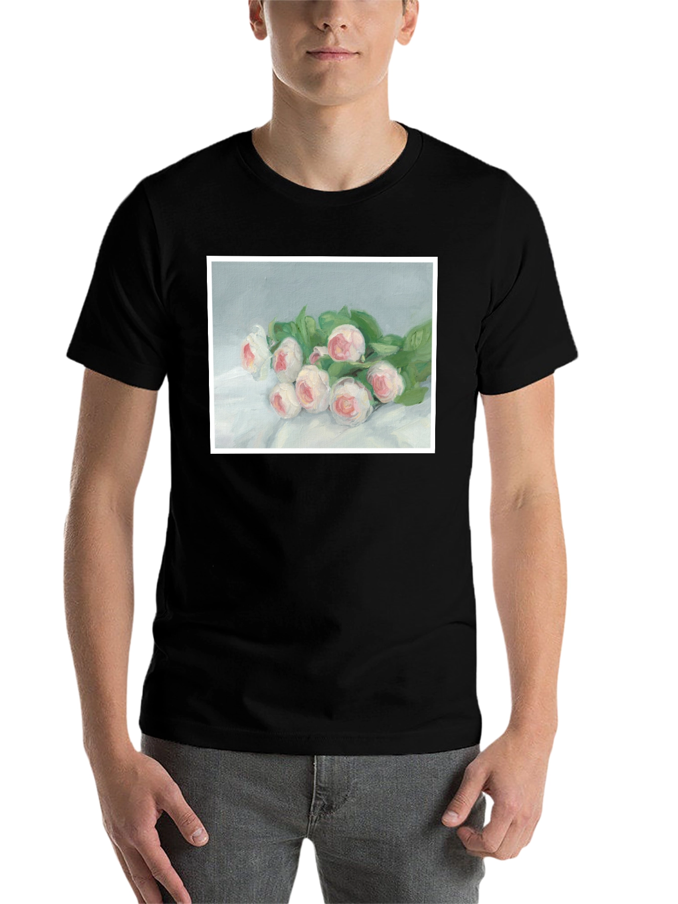 Floral Art T-Shirt - Elegant Bouquet Tee