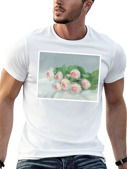 Floral Art T-Shirt - Elegant Bouquet Tee
