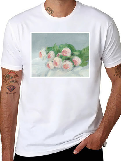 Floral Art T-Shirt - Elegant Bouquet Tee