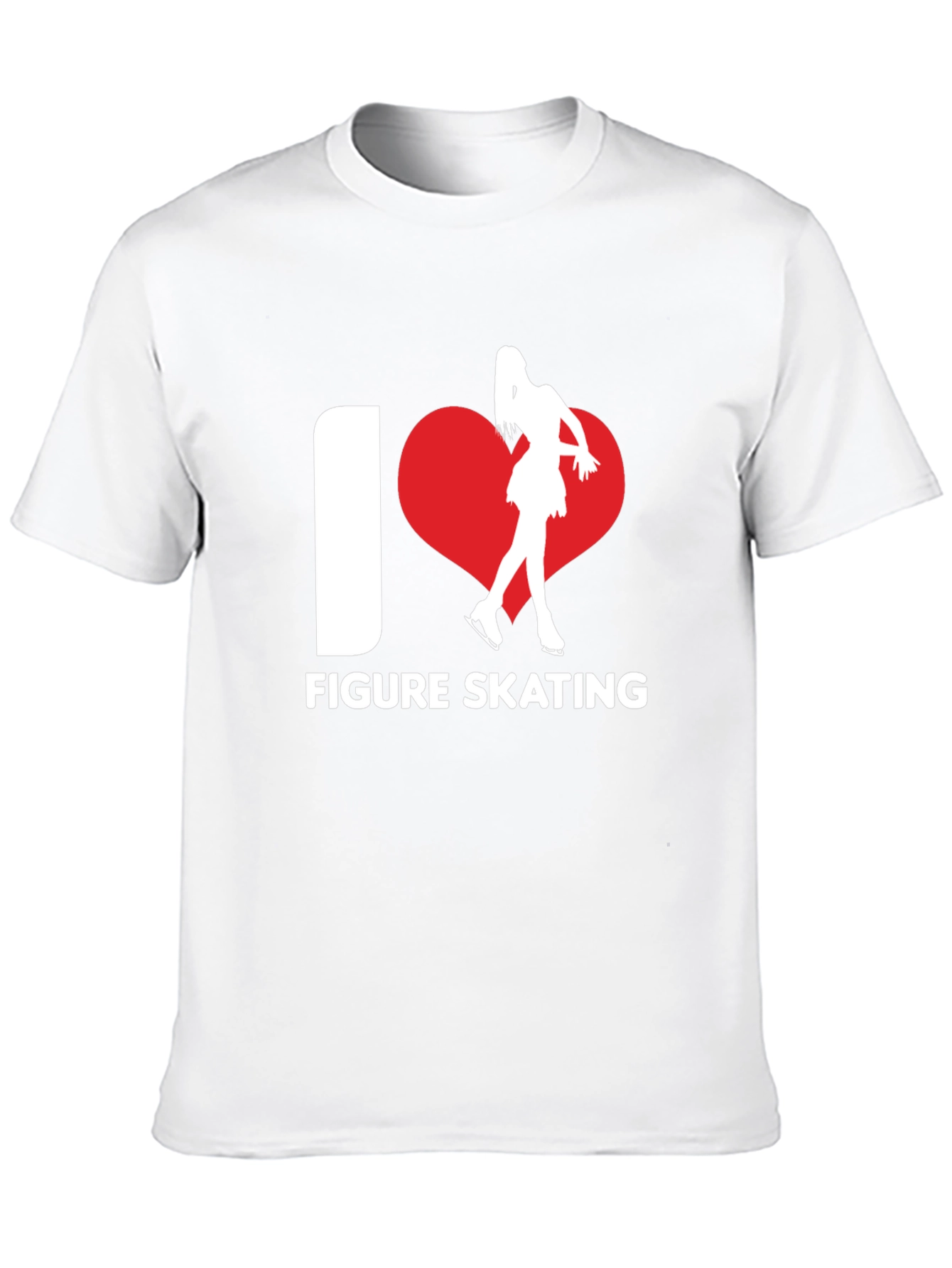 I Heart Figure Skating T-Shirt Black Cotton