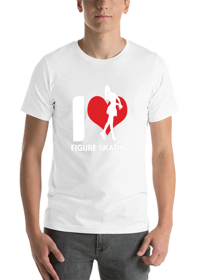 I Heart Figure Skating T-Shirt Black Cotton
