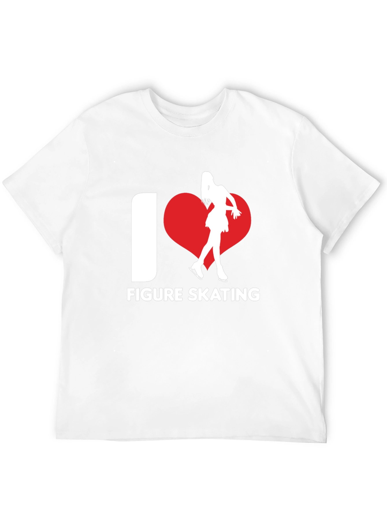 I Heart Figure Skating T-Shirt Black Cotton