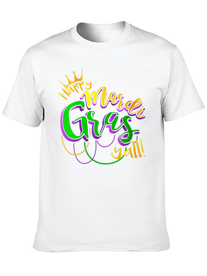 Mardi Gras Yall Graphic Tee - Black