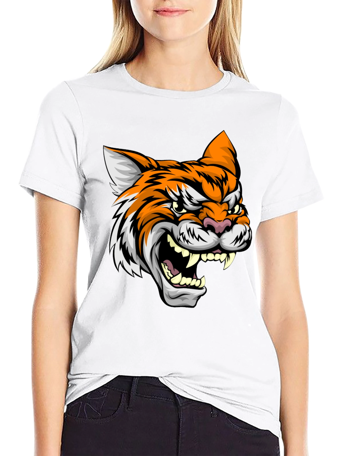 Roaring Tiger Graphic Tee - Black