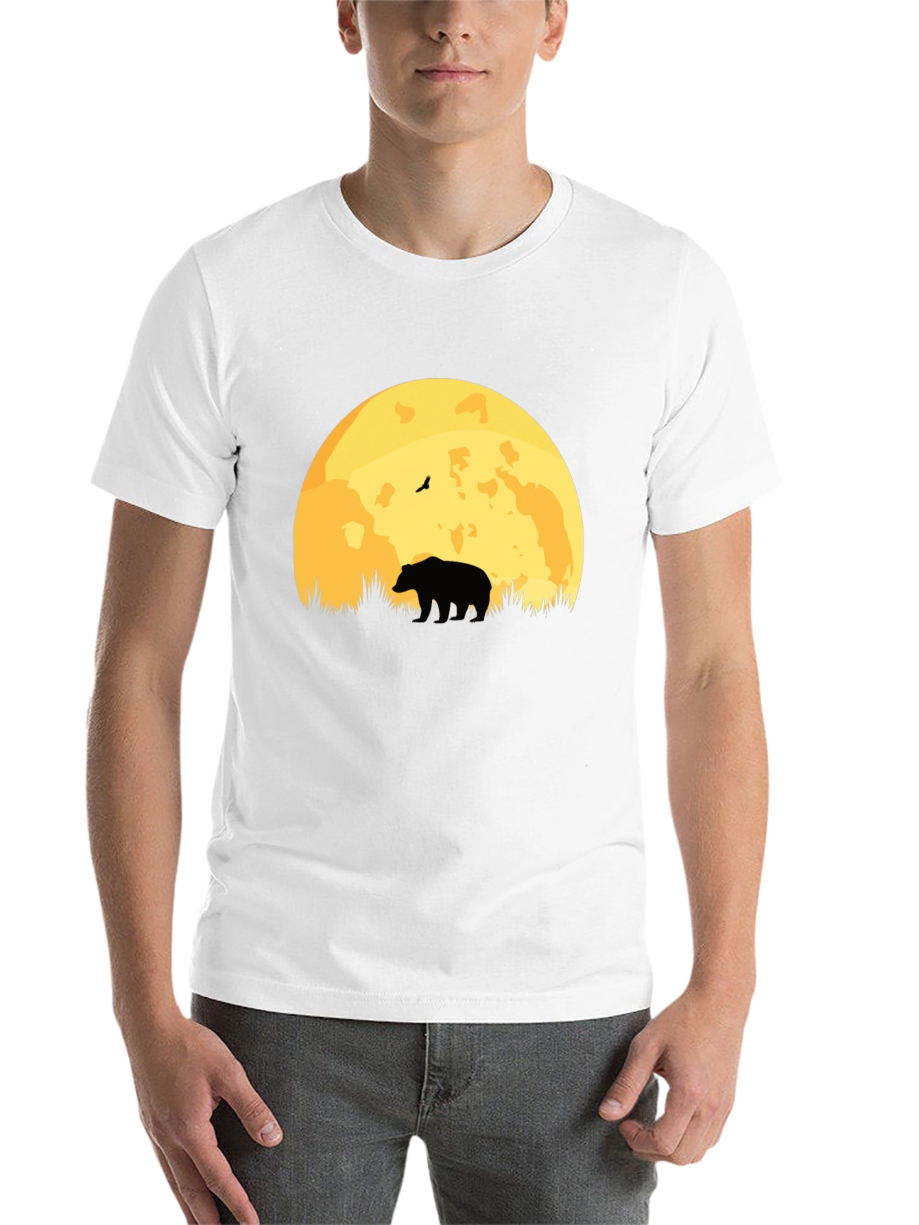 Bear Moon Silhouette T-Shirt - Nature Lovers Tee
