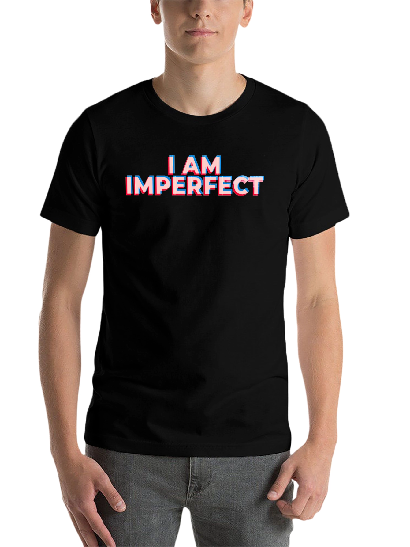 Imperfect Statement Graphic Tee - Black